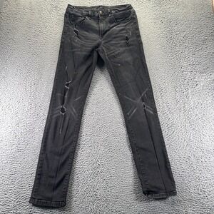 Truth By Republic Jeans Men's 30x32 Black Cotton Denim Skinny Distressed Stretch